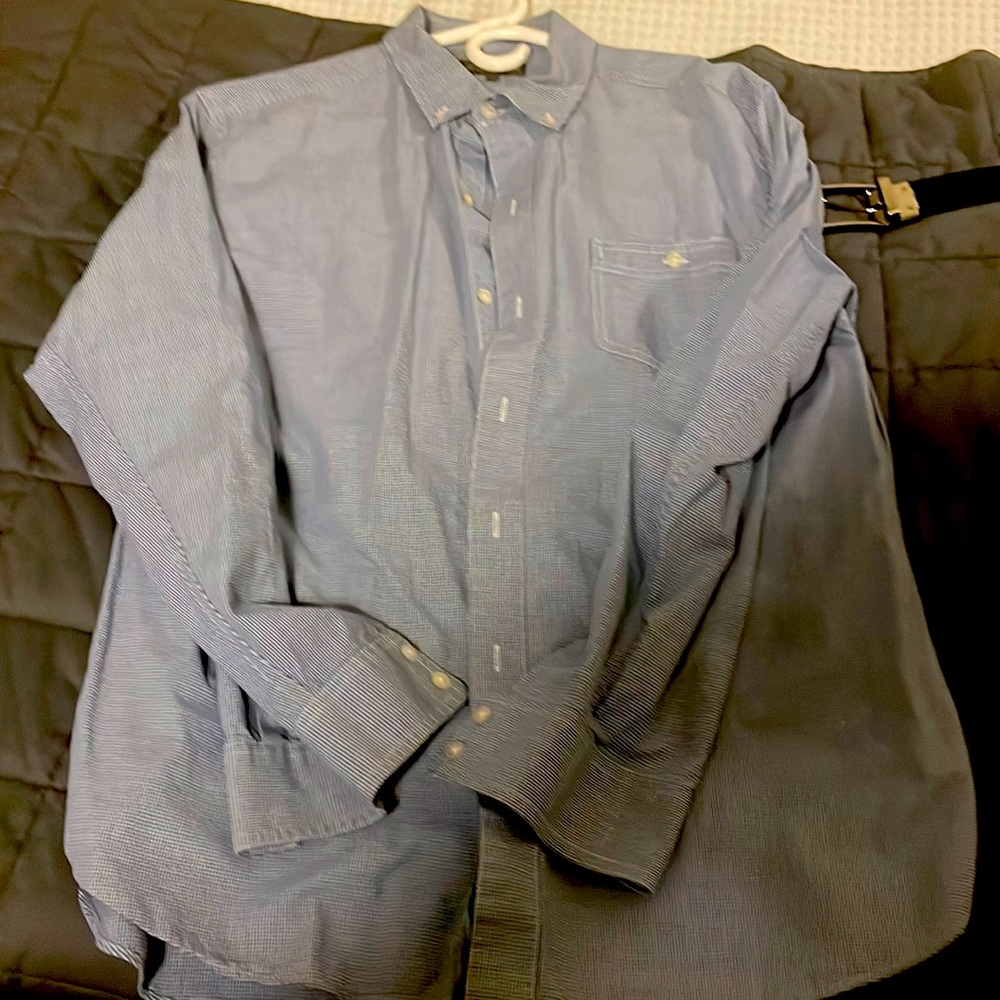 Blue textured shirt